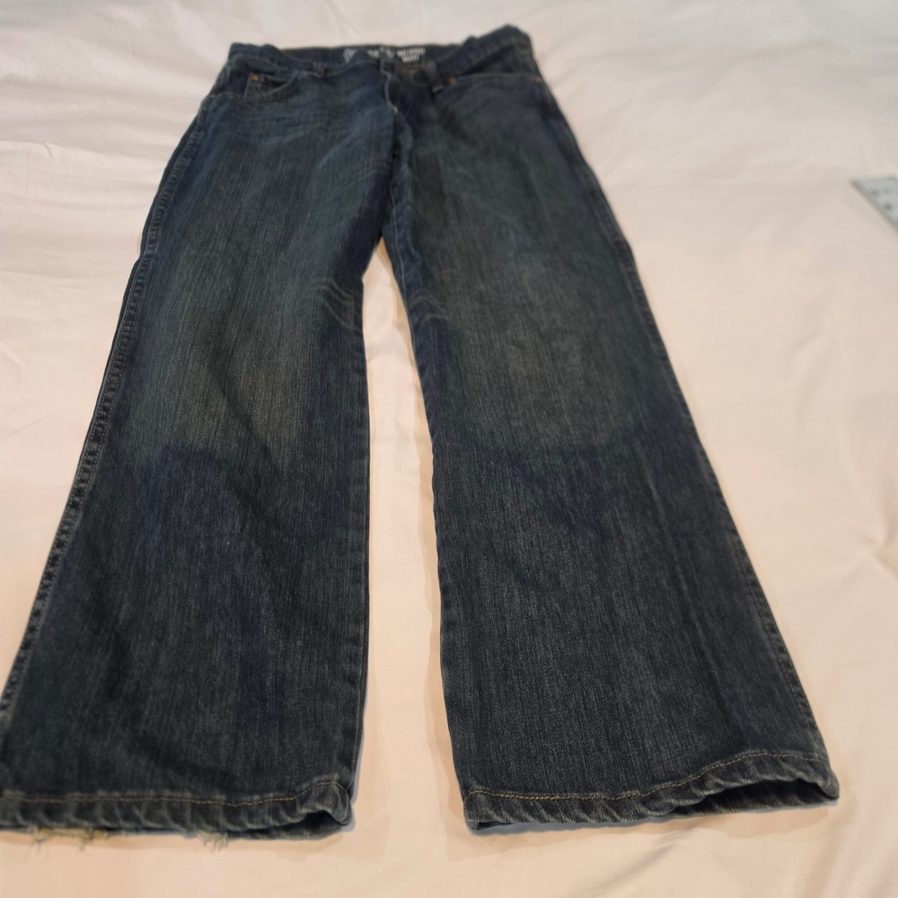 Wrangler Retro Relaxed Boot Jeans Boys 14 Husky Dark Wash Blue Good Cotton